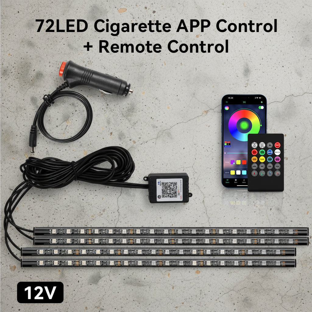72 LED cigarette app control with remote control and various color options.