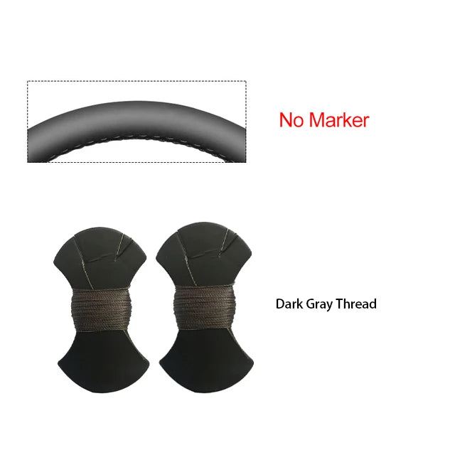 Two black thread spools with dark gray thread and a measurement of 24mm on a white background.