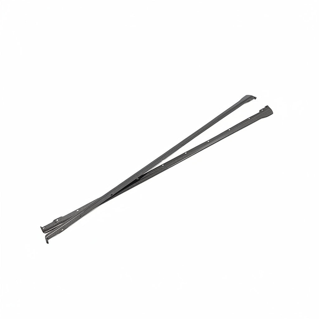 two carbon fiber side skirts